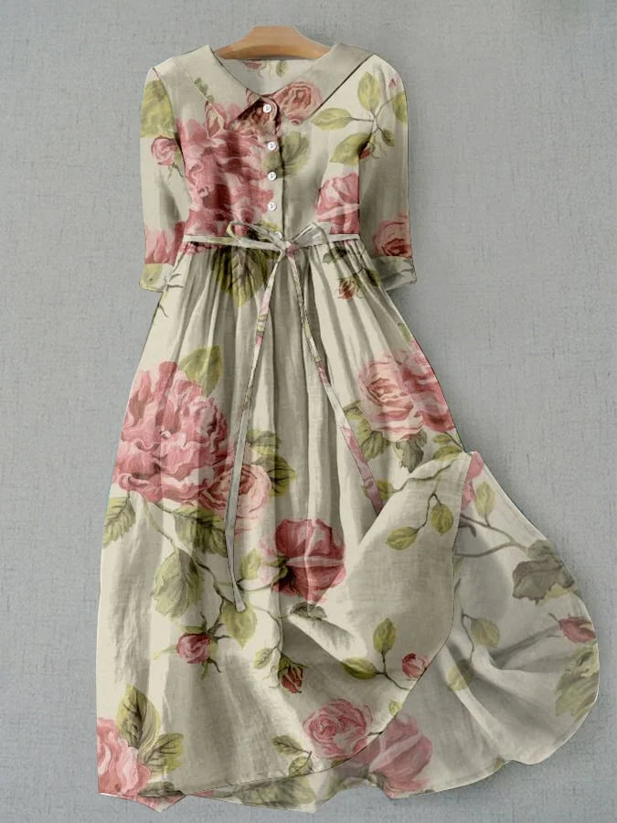 Ismara - Rochie vintage din dantelă cu model floral