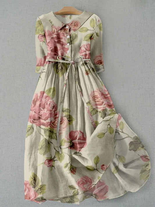 Ismara - Rochie vintage din dantelă cu model floral