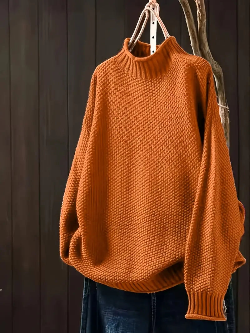 Elena – Pulover casual cu mâneci lungi și croială relaxată