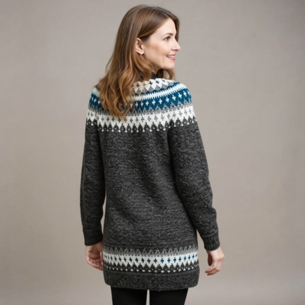 Paula – Pulover islandez lucrat manual