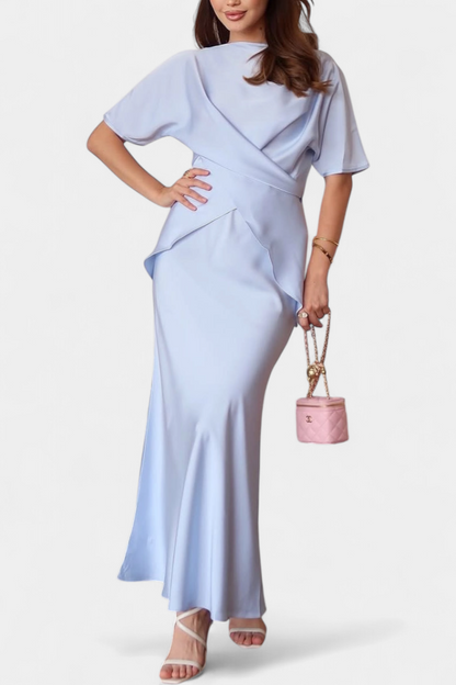 Violeta – Set top cu bretele încrucișate și fustă fluidă