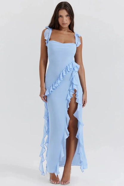 Loana - Rochie Maxi Stilată cu Fendă