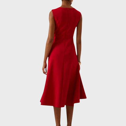 Milica - Rochie midi asimetrică plisată